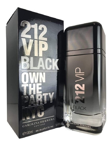 Perfume 212 Vip Black De Carolina Herrera 3.4 Oz (100 Ml)
