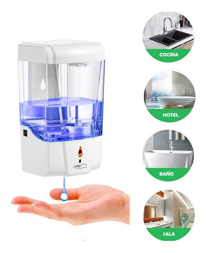 Imagen 2 de 6 de Despachador Automático De Gel Antibacterial Y Jabón Liquido