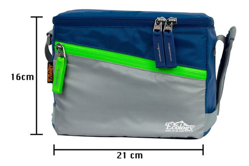 Imagen 6 de 8 de Lonchera Bolso Térmico Porta Comida Ajustable 4 Lt Ecology