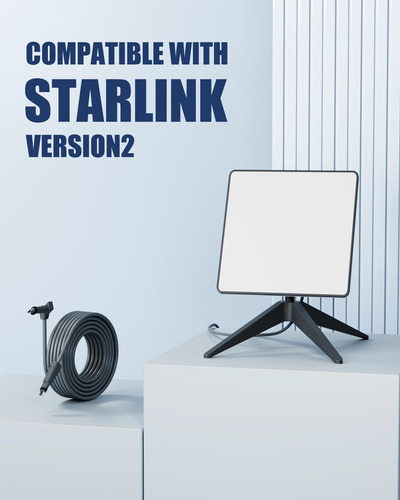 Cable De Repuesto Starlink Gen 2 35 Pies Gris Impermeable