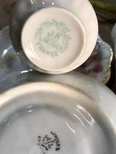 Imagen 8 de 8 de Tazas De Coleccio´n Porcelana Limoges Restauración Antigua