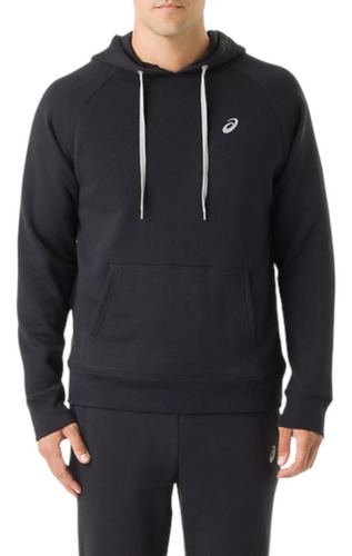 Sudadera Asics Fleece Hoody Black Para Hombre, Original