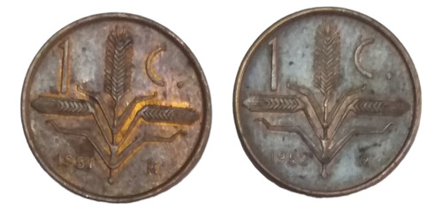 Monedas 1 Centavo Espiga 2 Piezas 1951 Y 1952 Envío $60