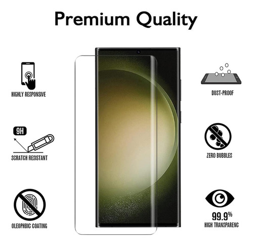 Funda Uso Rudo Carcasa Para Samsung Galaxy S23 Ultra +mica Negro Samsung Galaxy S23 Ultra