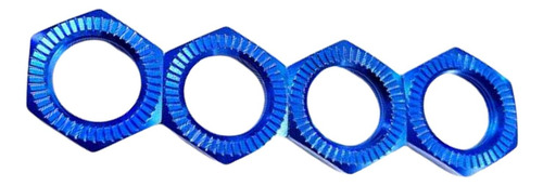 Tuerca De Rueda Hexagonal De 4 Piezas Para Vehículos Azul