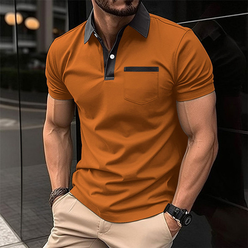 Hombre Slim Fit Manga Corta Hombre Camiseta Polo