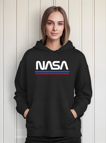 Poleron Canguro Nasa Espacial Astronauta Moda Mujer