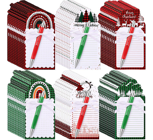 Zhanmai 96 Notas Adhesivas De Navidad Con Boligrafos Y Cinta