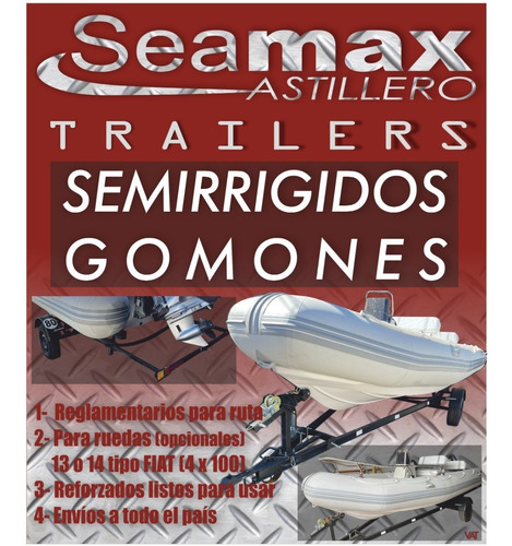 Trailer  Semirrigidos Hasta 5.50 Mts Base Con Lcm