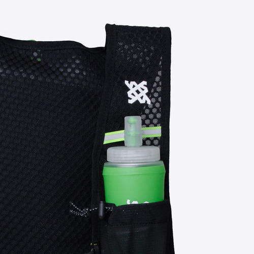 Colete Hidratação Hupi Running Preto/amarelo Com 2 Garrafas