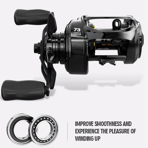 Carretilha Esquerda Johncoo Yokota Seiko 7.3:1 220g Drag 8kg Preto Direito
