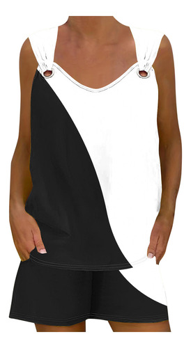 Camisola Sin Mangas Con Cuello En V Para Mujer, Traje Y Pant