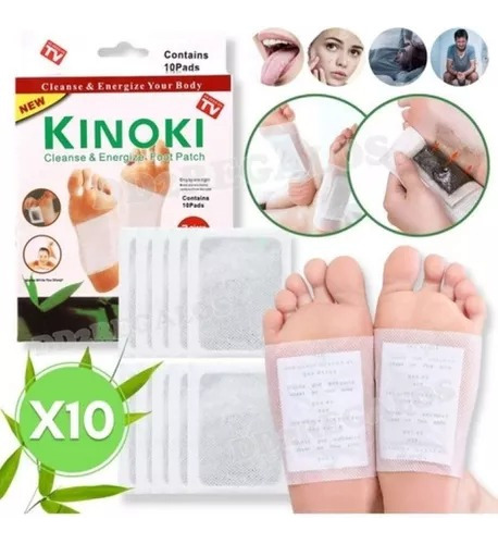 Parche Kinoki 10 Pc Desintoxicante Para Pies Relajante Neutra