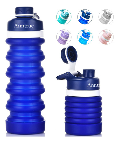 Anntrue Botella De Agua Plegable Botella De Agua De Viaje Po