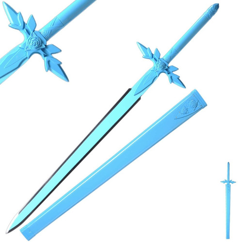Espada Katana De Metal  Anime Sao Kirito Blue Rose Cosplay