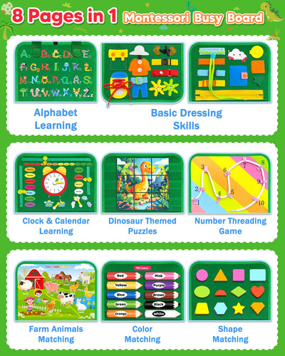 Juguete De Aprendizaje Montessori Gomzo De Busy Board Para 1