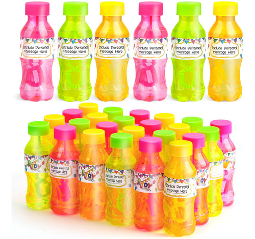 24 Botellas Burbujas Varitas Fiesta Niños Rellenos Pascua Fi
