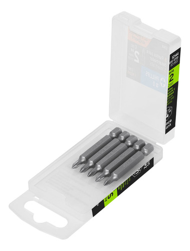 Puntas De Cruz Ph0 Largo 2'' Zanco 1/4'' 5pz Truper 12144