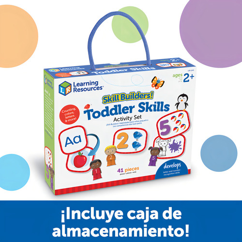 Learning Resources Skill Builders! Toddler Skills - 41 Piezas, Edades 2+ Años Ingles Para Niños, Juegos Educativos De Lectura Y Escritura, Material Didáctico Preescolar, Flash Cards Ingles