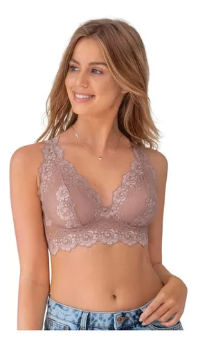 Brasier de encaje transparente de moda sale