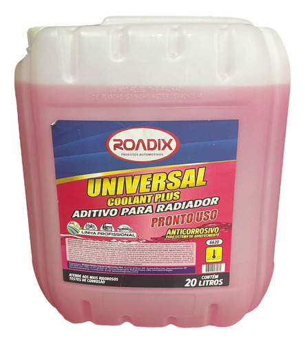 Aditivo Diluido Para Radiador Rosa Pronto Uso Roadix 20 L