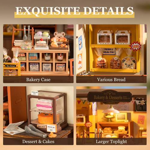 Robotime Miniature House Kit Diy Mini Dollhouse Con Accesori