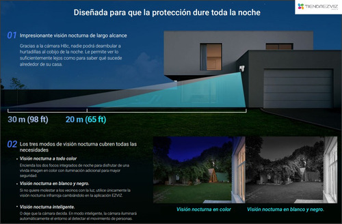 Imagen 5 de 10 de Ezviz H8c 360 1080p Exterior Wifi + Memoria 64gb