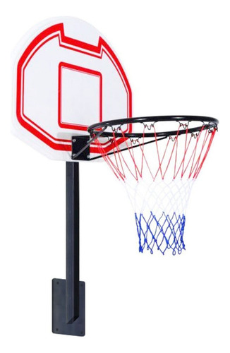 Imagen 2 de 4 de Tablero Basket + Aro + Soporte Pared + Red + Pelota - El Rey