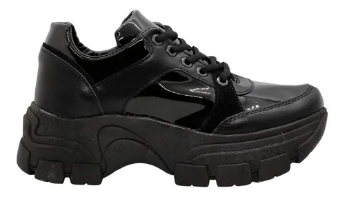 Zapatillas Negras Altas Mujer