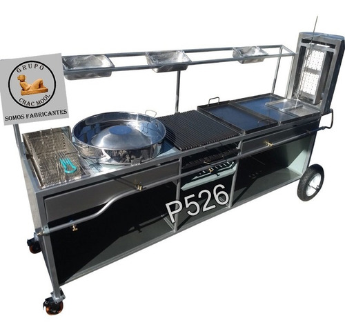 Carrito Pastor De 8 Piedras-choricera-freidora-asador P526