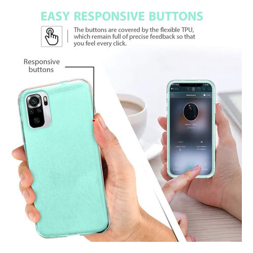 Kit Mica Cristal + Funda Xiaomi Rigida Tres Piezas Mujer Color Azul Claro Modelo De La Funda Poco M3 Pro 5g