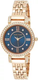 Anne Klein - Reloj Mujer Cristales Swarovski -oro Rosa/verde