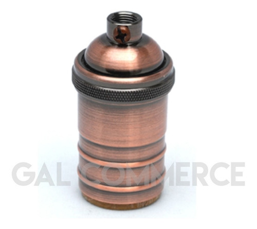 Imagen 3 de 4 de Portalampara Vintage Sin Perilla Bronce Cobre En Stock