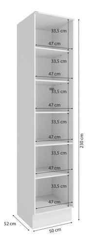 Paneleiro Celeste Kappesberg 100% Mdf 1 Porta Branco 50cm