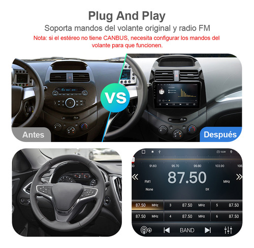 Chez0k Estéreo 2+32g Para Chevrolet Spark 2009-2014 Carplay