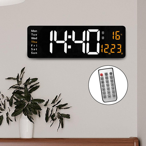 Reloj De Pared Digital De 15 Usb Pantalla De Dos Colores