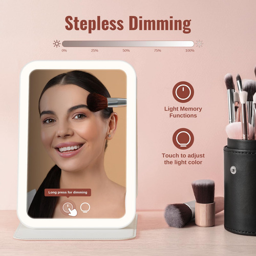 Easehold Espejo De Maquillaje De Viaje, Espejo De Maquillaje