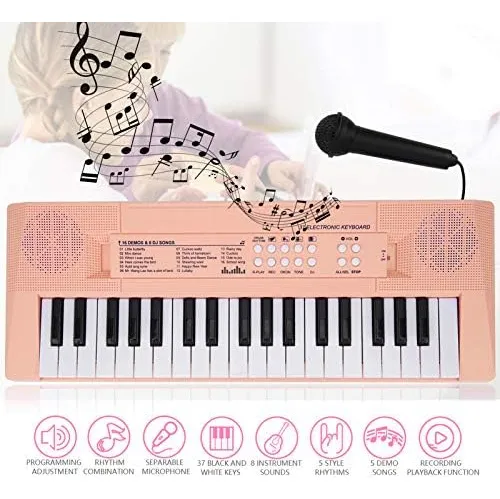 Piano Eléctrico 37 Teclado Eléctrico Para Principiantes Con