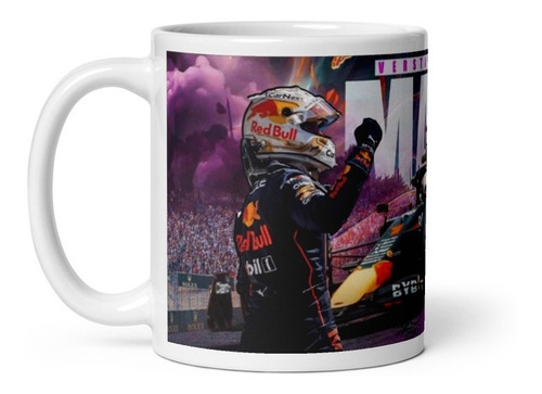 Max Verstappen Taza Mágica 3d Fórmula 1 Con Caja De Regalo