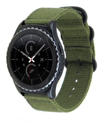 Pulseira Sport Nylon Compatível Galaxy Watch Active2 44mm Cor Verde Oliva