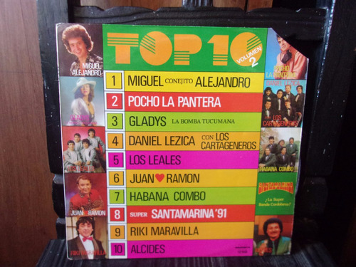 Vinilo Top 10 Vol 2 Pocho Gladys Lezica Leales Riki Miguel