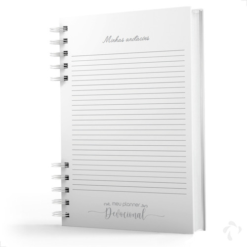 Caderno Planner Devocional 204 Págs - Minha Vida Com Deus Ano 2024 Capa Rosa