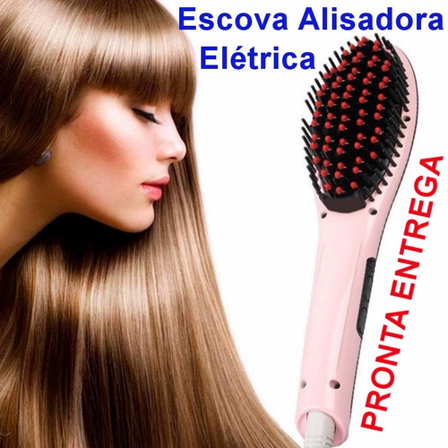 Escova Alisadora Elétrica De Cabelos Profissional Lcd 230c