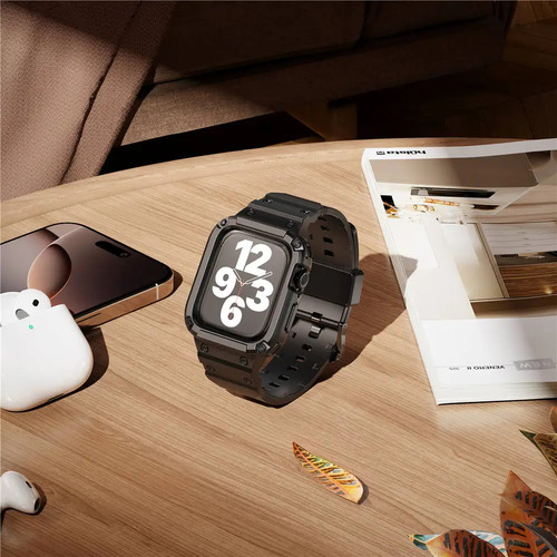 Funda Transparente Con Correa Para Apple Watch Series S10, 42 Mm Y 46 Mm, Correa Deportiva Suave Y Transparente, Funda De Correa Para Iwatch Series S1