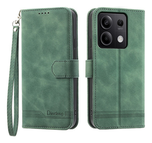 For Xiaomi Redmi Note 13 5g Wallet Credit Card Case+strap