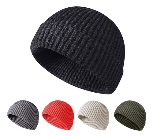 Gorro De Invierno, Estilo Hip Hop, Con Puños Gruesos, Tejido