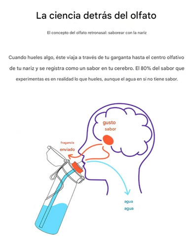 Aomux Botella De Agua Air 650ml Con Cápsulas De Sabor. Botella De Agua Deportiva Sin Bpa Con 7 Cápsulas Con Sabor A Fruta, 0 Calorías, Con Paja Y Cepillo, Adecuada Para Gimnasio, Escuela Al Aire Libre