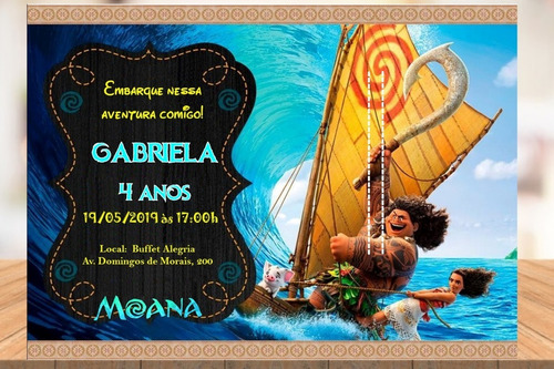 Imagem 2 de 7 de Arte Digital - Convite Moana