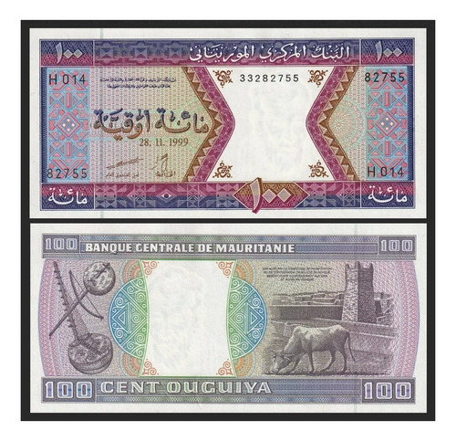 Grr-billete De Mauritania 100 Ouguiya 1999