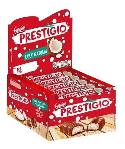 Kit 1cx Chocolate Prestígio Ao Leite + 1cx Charge C/30u Cada